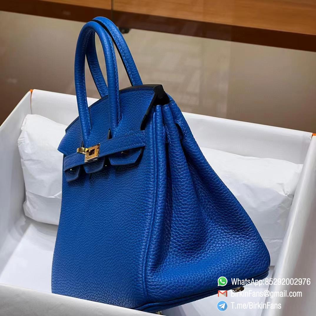 High Quality Clone Birkin Handbag 25cm Blue Electric Bleu électrique Togo Leather Gold Hardware 03 High Quality Clone Birkin Handbag 25cm Blue Electric Bleu électrique Togo Leather Gold Hardware 03