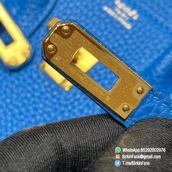 High Quality Clone Birkin Handbag 25cm Blue Electric Bleu électrique Togo Leather Gold Hardware 06