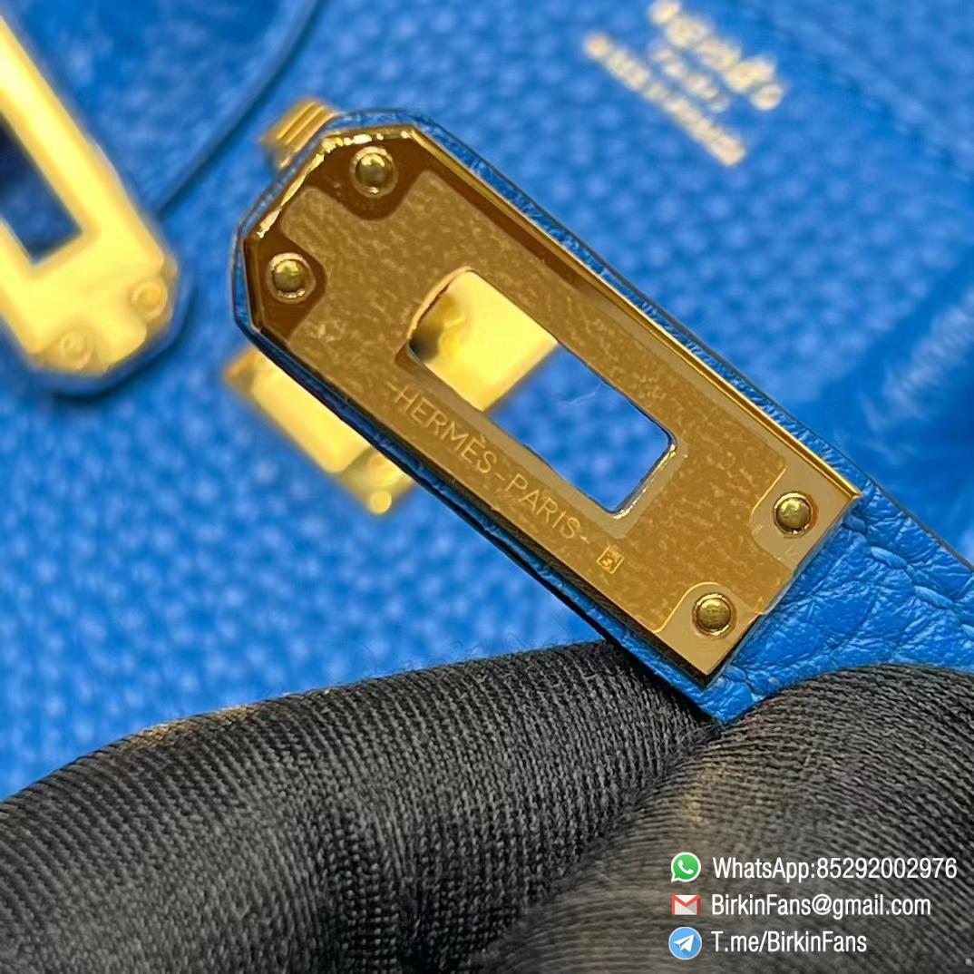 High Quality Clone Birkin Handbag 25cm Blue Electric Bleu électrique Togo Leather Gold Hardware 06 High Quality Clone Birkin Handbag 25cm Blue Electric Bleu électrique Togo Leather Gold Hardware 06