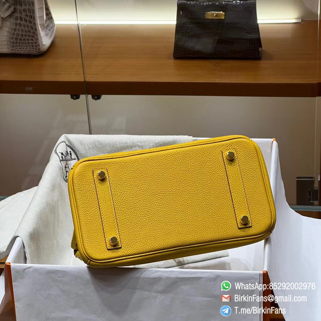 Premium Quality Clone Birkin Handbag 25cm Amber Yellow Togo Leather Gold Plaque 04 Premium Quality Clone Birkin Handbag 25cm Amber Yellow Togo Leather Gold Plaque 04