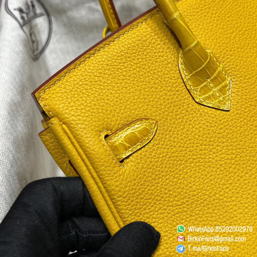 Premium Quality Clone Birkin Handbag 25cm Amber Yellow Togo Leather Gold Plaque 07 Premium Quality Clone Birkin Handbag 25cm Amber Yellow Togo Leather Gold Plaque 07