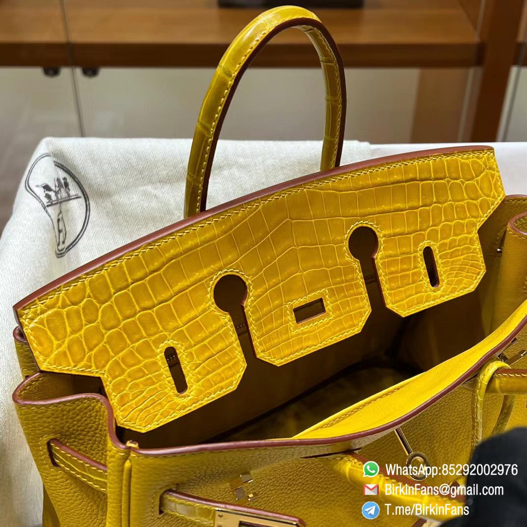 Premium Quality Clone Birkin Handbag 25cm Amber Yellow Togo Leather Gold Plaque 08 Premium Quality Clone Birkin Handbag 25cm Amber Yellow Togo Leather Gold Plaque 08