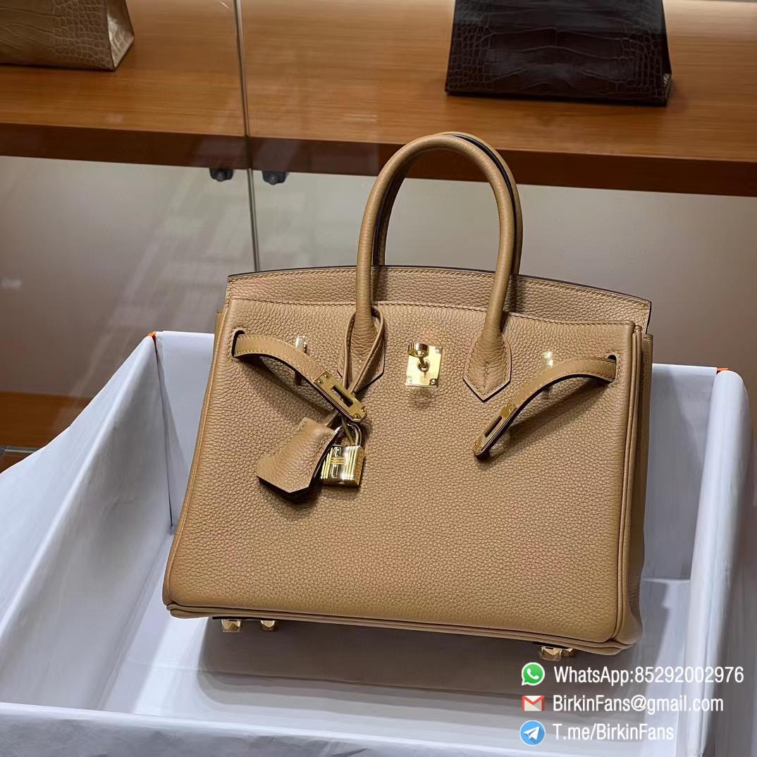 Premium Quality Clone Birkin Handbag 25cm Tabac Camel Togo Leather Gold Plaque 01 Premium Quality Clone Birkin Handbag 25cm Tabac Camel Togo Leather Gold Plaque 01