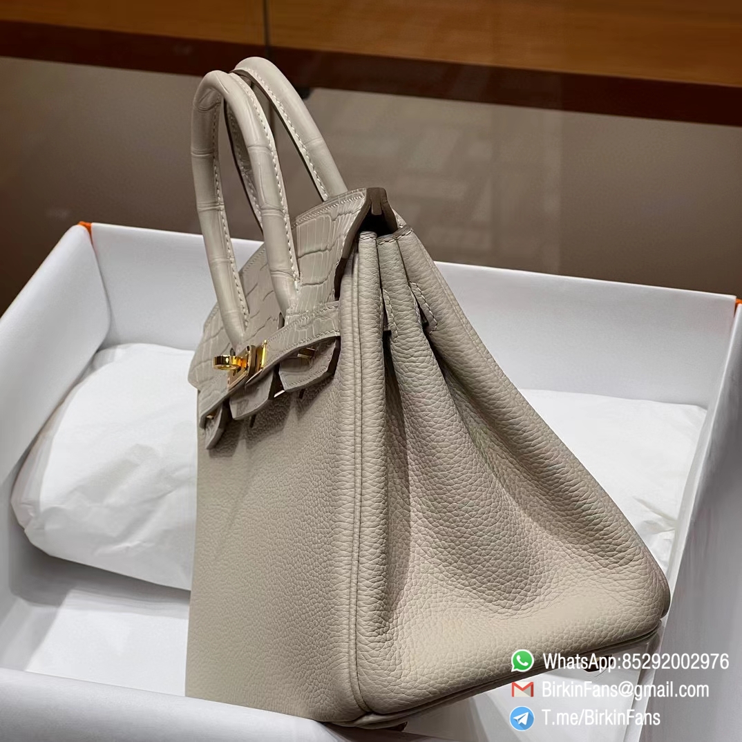 Best Clone Hermes Birkin Touch Bag 25cm Craie 10 Togo Leather Croco Skin Flap Gold Hardware 2 Best Clone Hermes Birkin Touch Bag 25cm Craie 10 Togo Leather Croco Skin Flap Gold Hardware 2