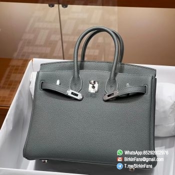 Best Fake Hermes Bag Birkin 25 Black Togo Calfskin Leather Silver Hardware 01