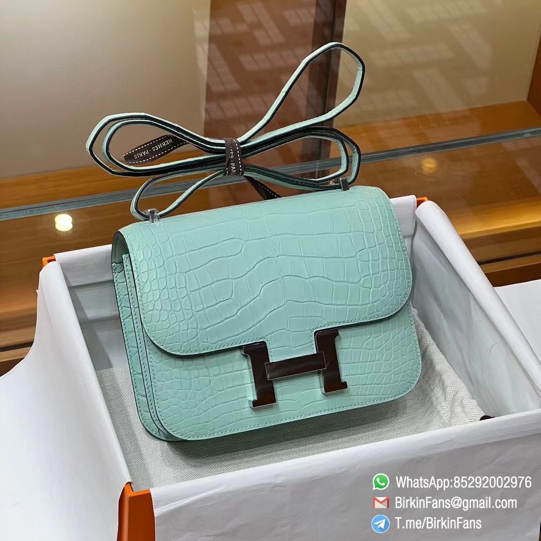 Best Fake Hermes Constance Bag 18cm Bleu Atoll 3P Alligator Crocodile Leather Palladium Hardware Best Fake Hermes Constance Bag 18cm Bleu Atoll 3P Alligator Crocodile Leather Palladium Hardware