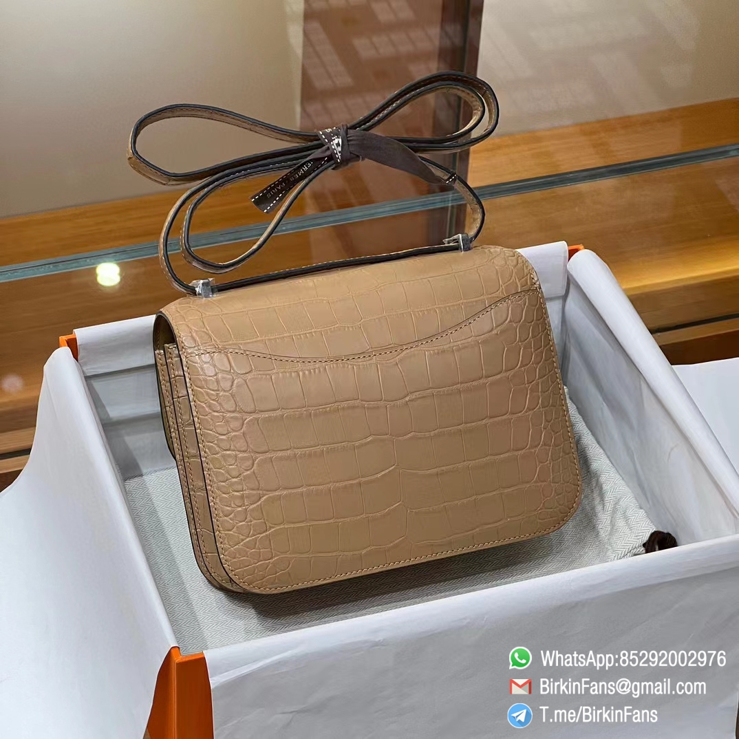 Best Fake Hermes Constance Bag 18cm Chai Brown Alligator Crocodile Leather Palladium Hardware 1 Best Fake Hermes Constance Bag 18cm Chai Brown Alligator Crocodile Leather Palladium Hardware 1