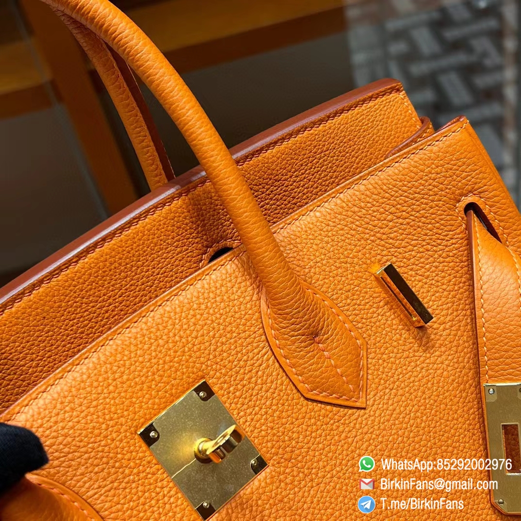 Best Replica Hermes Bags Birkin 25cm Orange Poppy 8V Togo Leather Gold Plaque 1 Best Replica Hermes Bags Birkin 25cm Orange Poppy 8V Togo Leather Gold Plaque 1