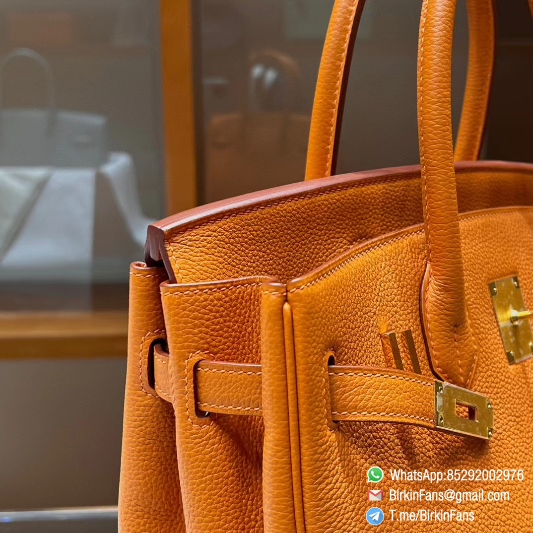 Best Replica Hermes Bags Birkin 25cm Orange Poppy 8V Togo Leather Gold Plaque 2 Best Replica Hermes Bags Birkin 25cm Orange Poppy 8V Togo Leather Gold Plaque 2