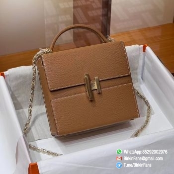 Best Replica Hermes Cinhetic Clutch Bag Gold 37 Evercolor Leather Top Handle Bags 1