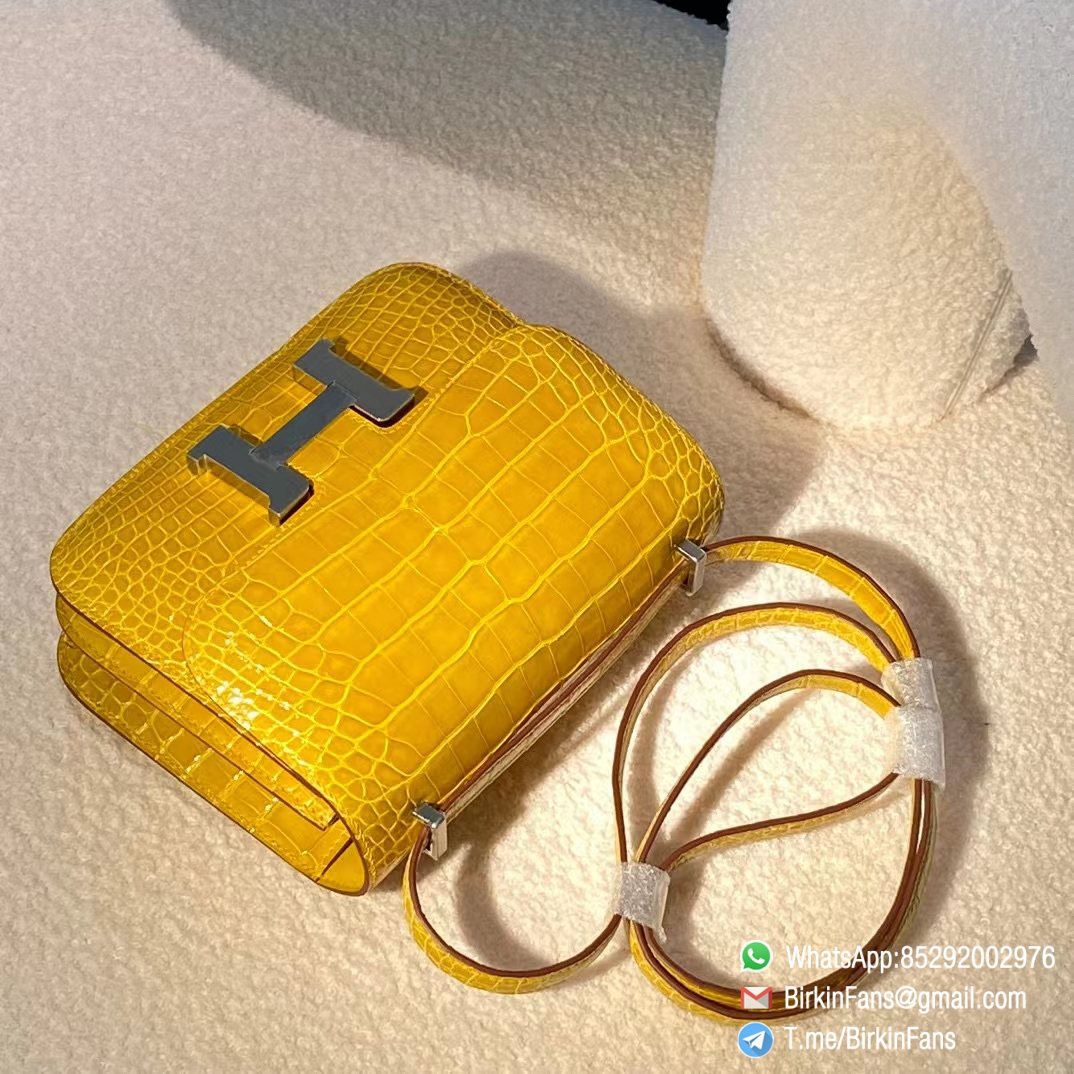 Best Replica Hermes Constance Bag 18cm Jaune Ambre 9D Alligator Crocodile Leather Gold Hardware 7 Best Replica Hermes Constance Bag 18cm Jaune Ambre 9D Alligator Crocodile Leather Gold Hardware 7