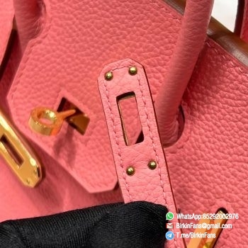 Best Replica Hermes Handbag Birkin 25cm Rose Candy 8T Togo Leather Gold Plaque 2