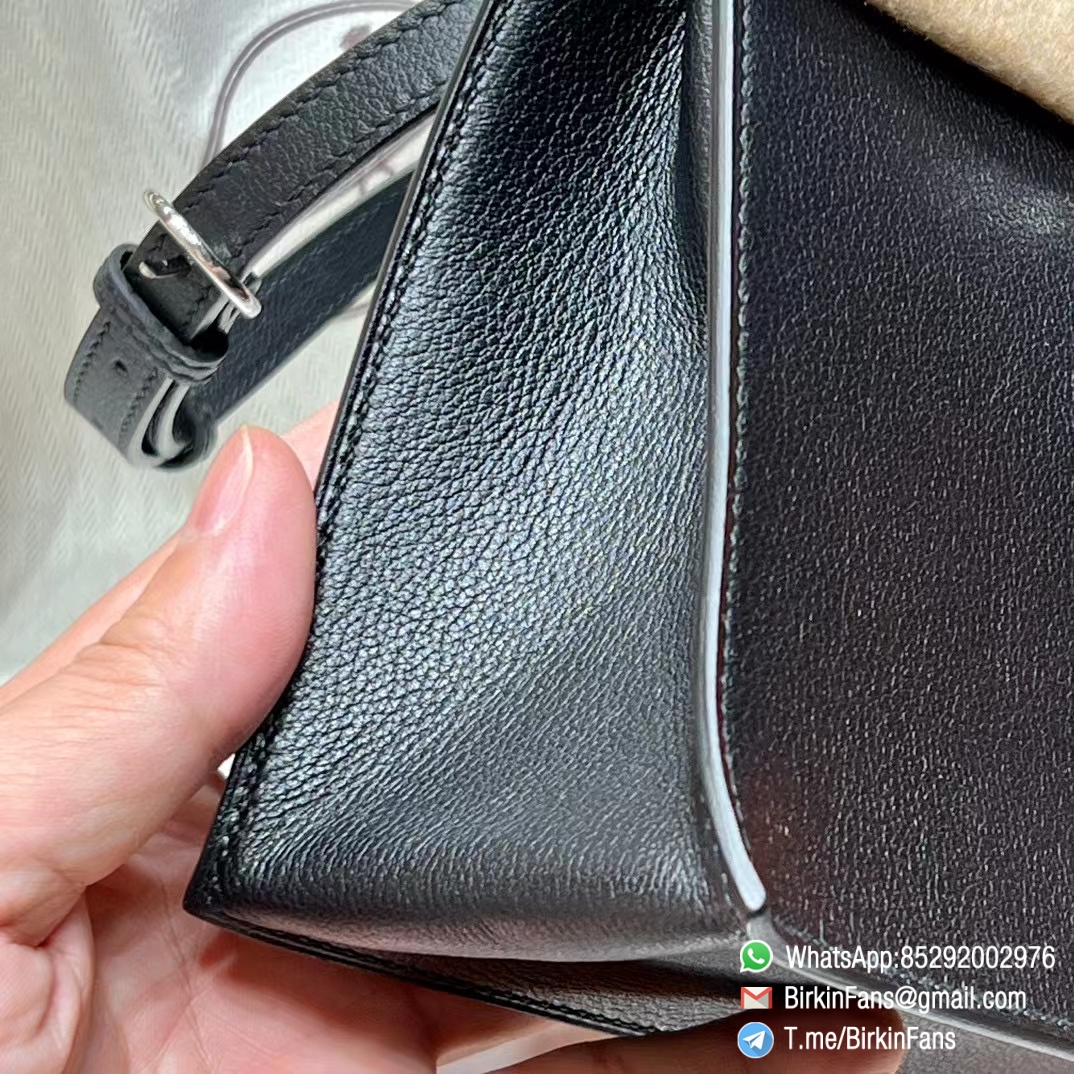 High Quality Replica Hermes Kelly Dance Bag Black Evercolor Leather Gold Hardware 5 High Quality Replica Hermes Kelly Dance Bag Black Evercolor Leather Gold Hardware 5