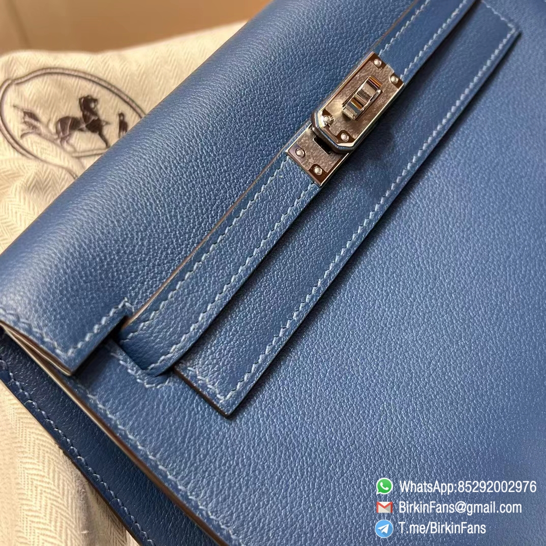 High Quality Replica Hermes Kelly Dance Bag Blue Agate Evercolor Leather Silver Hardware 2 High Quality Replica Hermes Kelly Dance Bag Blue Agate Evercolor Leather Silver Hardware 2