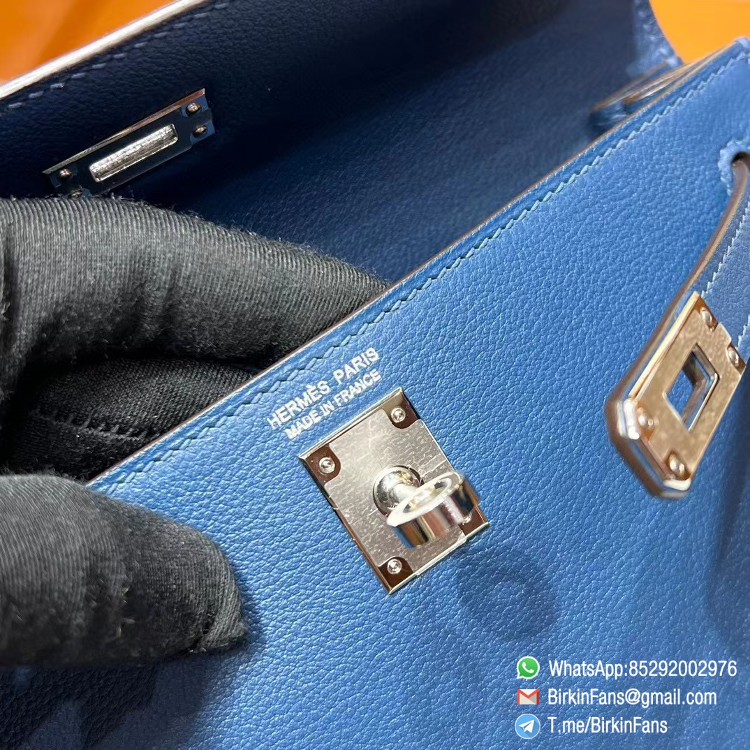 High Quality Replica Hermes Kelly Dance Bag Blue Agate Evercolor Leather Silver Hardware 4 High Quality Replica Hermes Kelly Dance Bag Blue Agate Evercolor Leather Silver Hardware 4