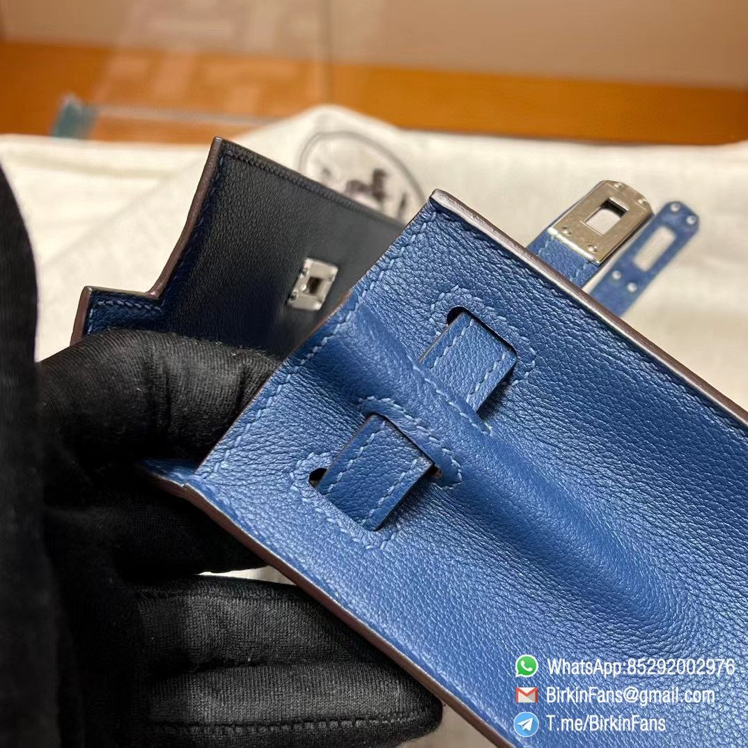 High Quality Replica Hermes Kelly Dance Bag Blue Agate Evercolor Leather Silver Hardware 5 High Quality Replica Hermes Kelly Dance Bag Blue Agate Evercolor Leather Silver Hardware 5