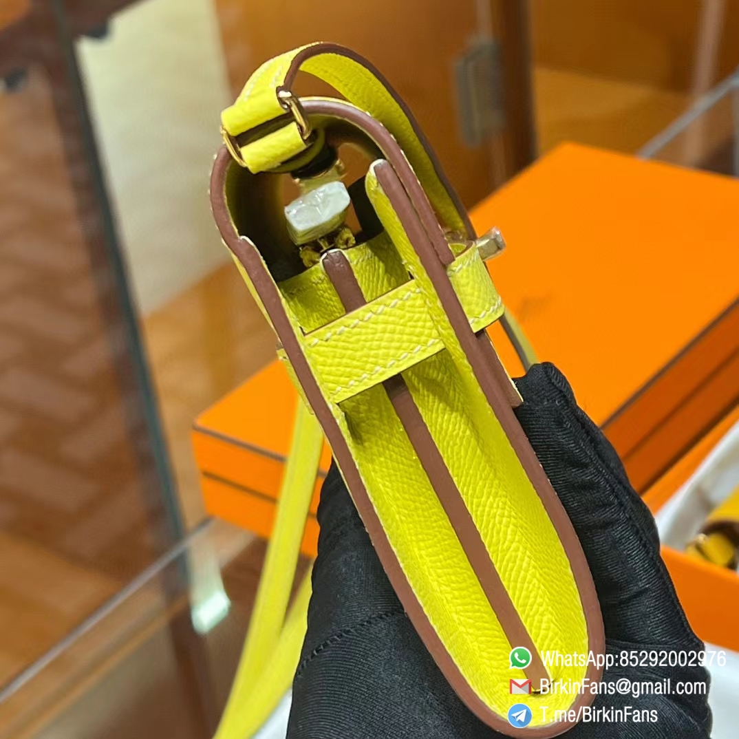 High Quality Replica Hermes Kelly Pochette Clutch Bag Lime 9R Epsom Leather Gold Hardware 2 High Quality Replica Hermes Kelly Pochette Clutch Bag Lime 9R Epsom Leather Gold Hardware 2