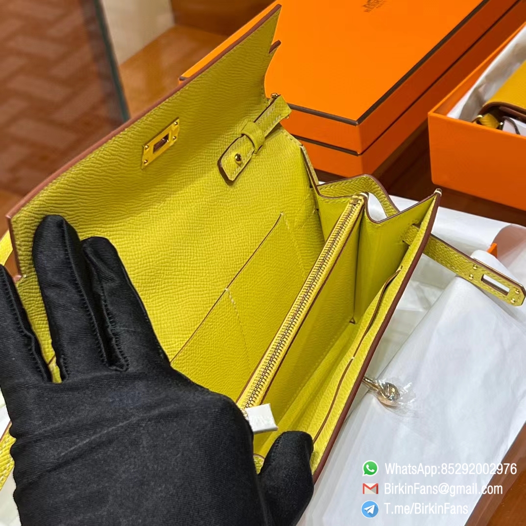 High Quality Replica Hermes Kelly Pochette Clutch Bag Lime 9R Epsom Leather Gold Hardware 3 High Quality Replica Hermes Kelly Pochette Clutch Bag Lime 9R Epsom Leather Gold Hardware 3