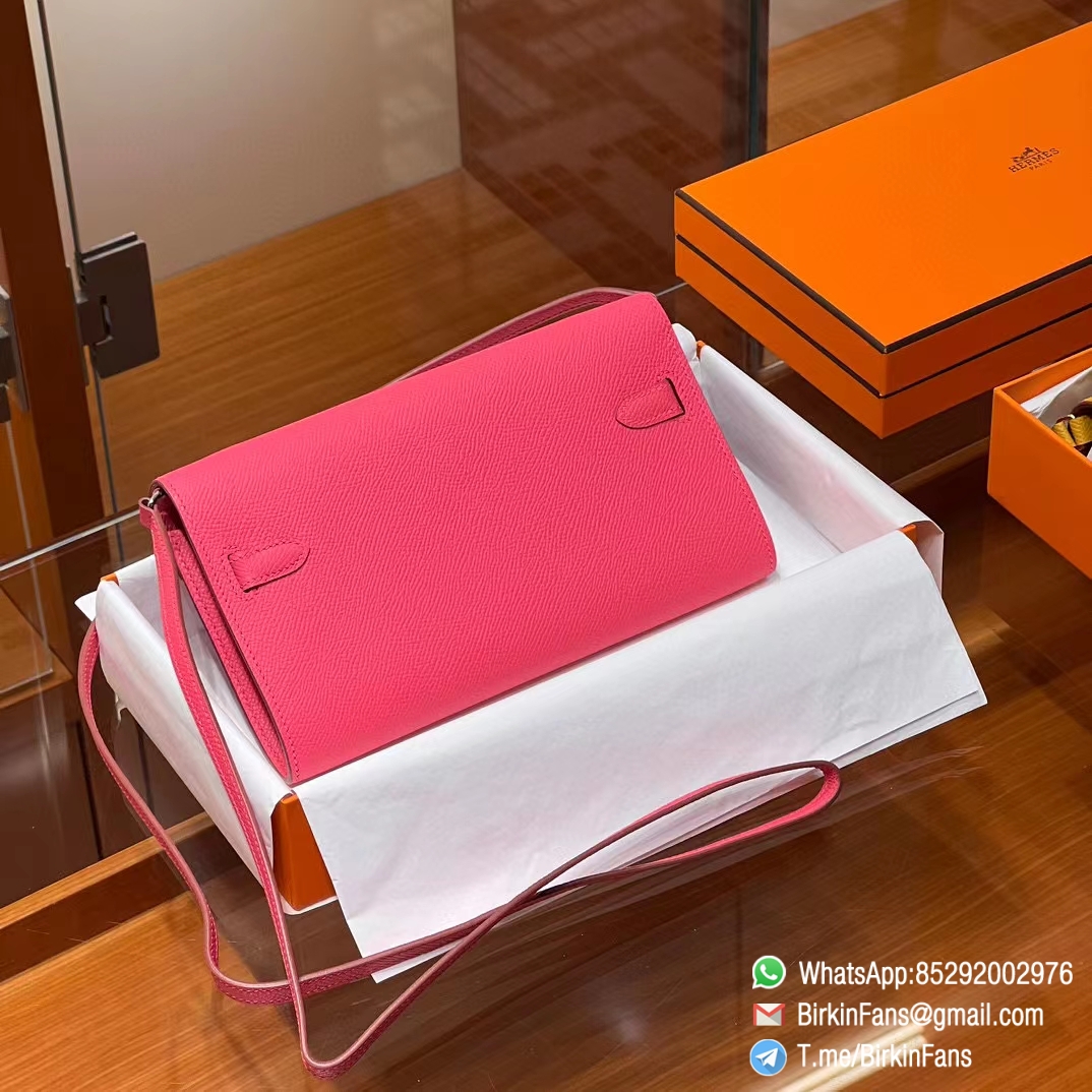 High Quality Replica Hermes Kelly Pochette Clutch Bag Rose Azalée 8W Epsom Leather Palladium Hardware 1 High Quality Replica Hermes Kelly Pochette Clutch Bag Rose Azalée 8W Epsom Leather Palladium Hardware 1