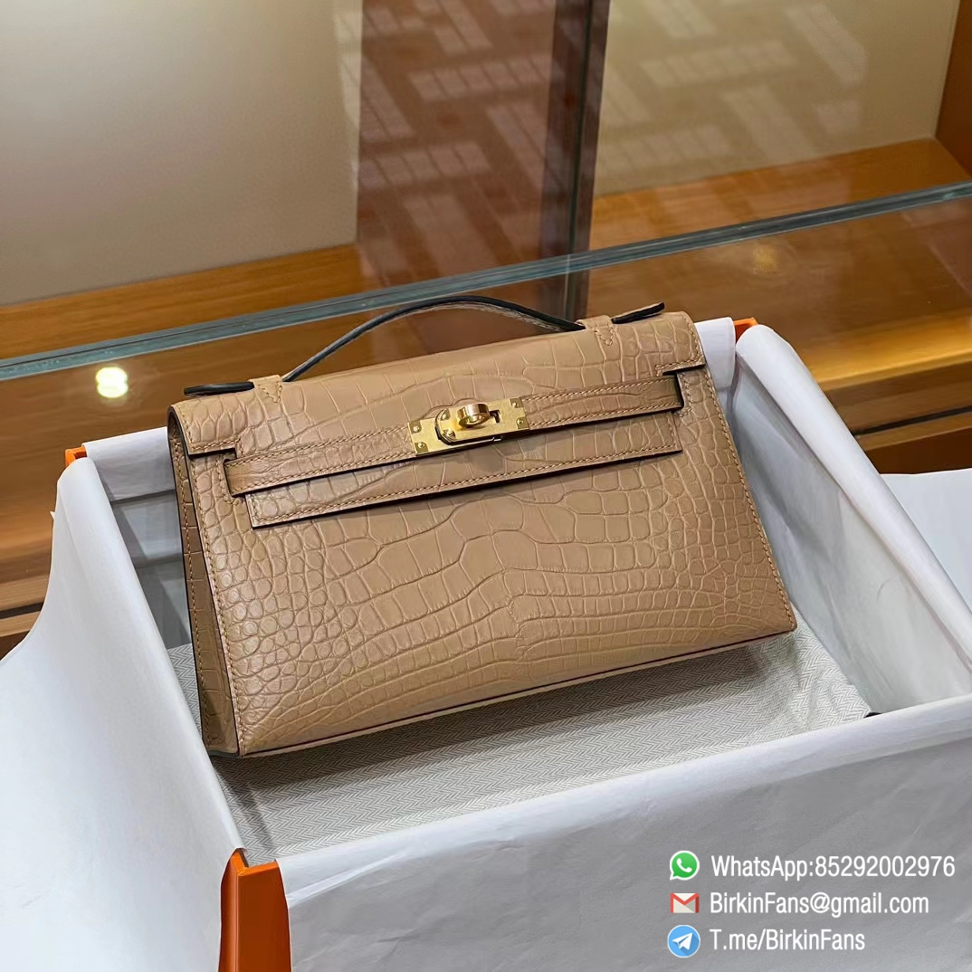 High Quality Replica Hermes Mini Kelly Bag 0M Chai Alligator Crocodile Leather Gold Hardware 01 High Quality Replica Hermes Mini Kelly Bag 0M Chai Alligator Crocodile Leather Gold Hardware 01