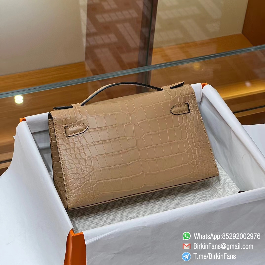 High Quality Replica Hermes Mini Kelly Bag 0M Chai Alligator Crocodile Leather Gold Hardware 02 High Quality Replica Hermes Mini Kelly Bag 0M Chai Alligator Crocodile Leather Gold Hardware 02