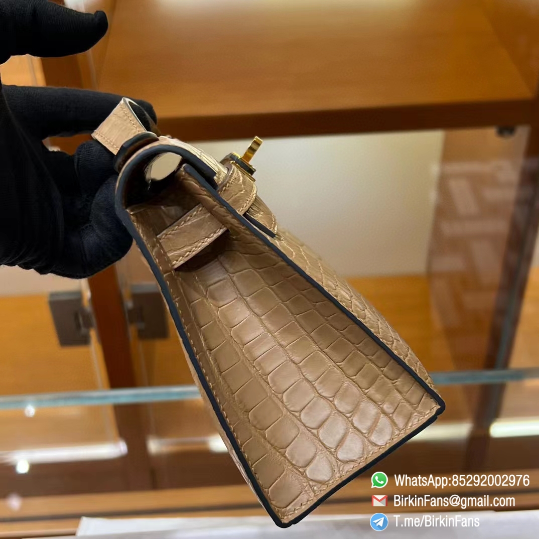 High Quality Replica Hermes Mini Kelly Bag 0M Chai Alligator Crocodile Leather Gold Hardware 04 High Quality Replica Hermes Mini Kelly Bag 0M Chai Alligator Crocodile Leather Gold Hardware 04