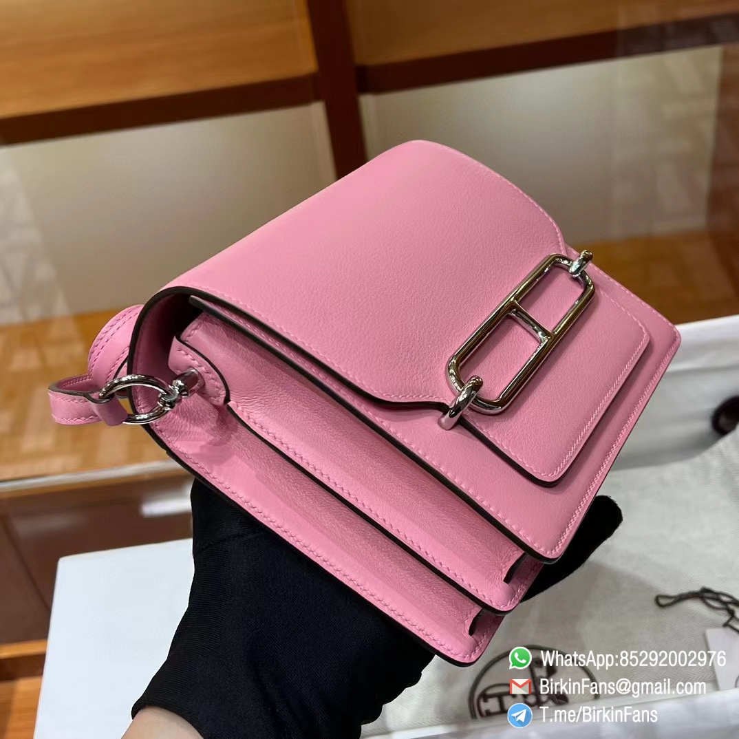 High Quality Replica Hermes Roulis Mini Bag 18mm Calfskin Rose Dete K4 Silver Hardware 1 High Quality Replica Hermes Roulis Mini Bag 18mm Calfskin Rose Dete K4 Silver Hardware 1