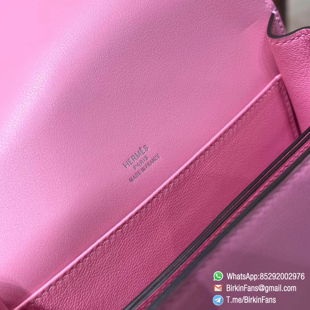 High Quality Replica Hermes Roulis Mini Bag 18mm Calfskin Rose Dete K4 Silver Hardware 3 High Quality Replica Hermes Roulis Mini Bag 18mm Calfskin Rose Dete K4 Silver Hardware 3