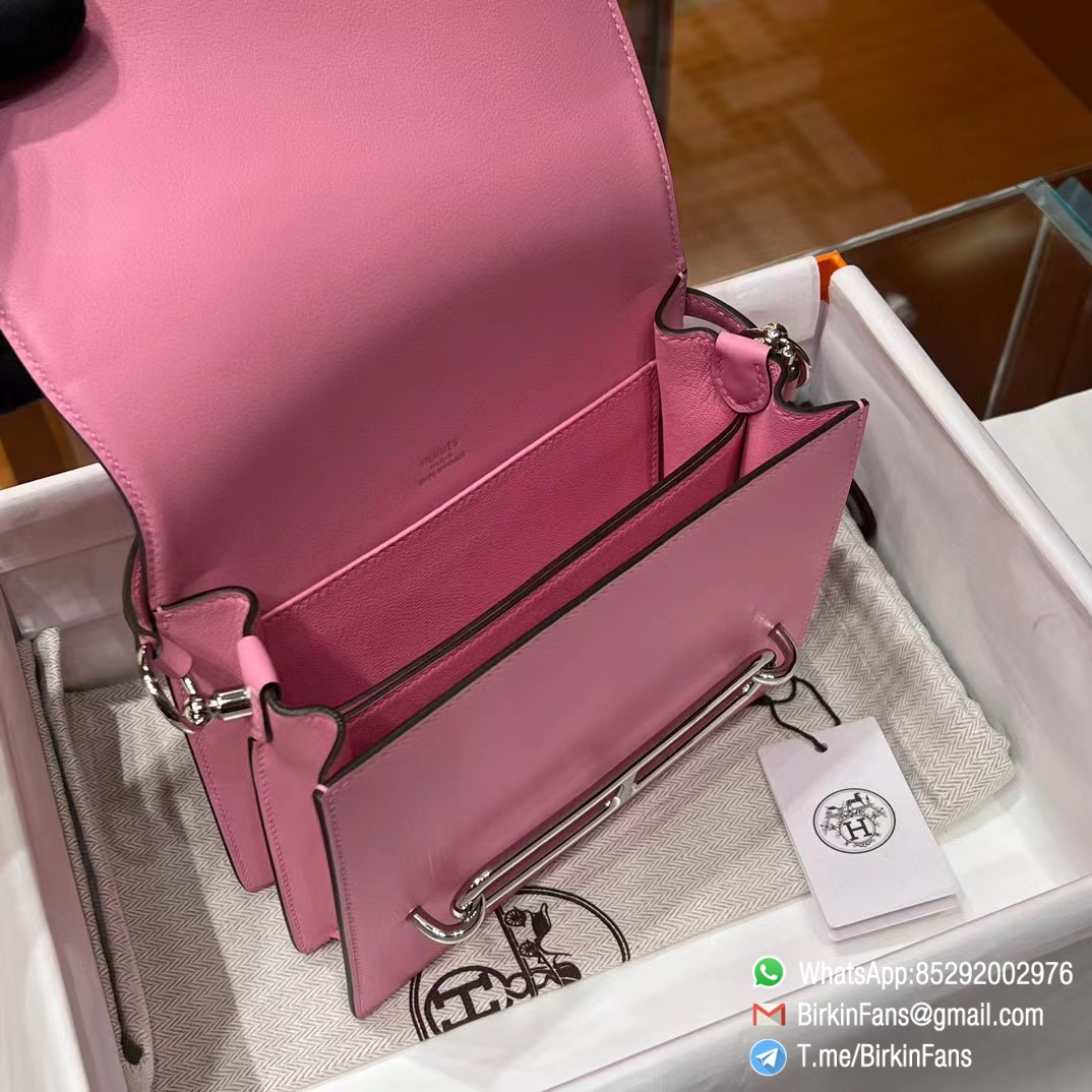 High Quality Replica Hermes Roulis Mini Bag 18mm Calfskin Rose Dete K4 Silver Hardware 4 High Quality Replica Hermes Roulis Mini Bag 18mm Calfskin Rose Dete K4 Silver Hardware 4