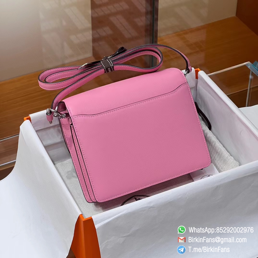 High Quality Replica Hermes Roulis Mini Bag 18mm Calfskin Rose Dete K4 Silver Hardware 5 High Quality Replica Hermes Roulis Mini Bag 18mm Calfskin Rose Dete K4 Silver Hardware 5