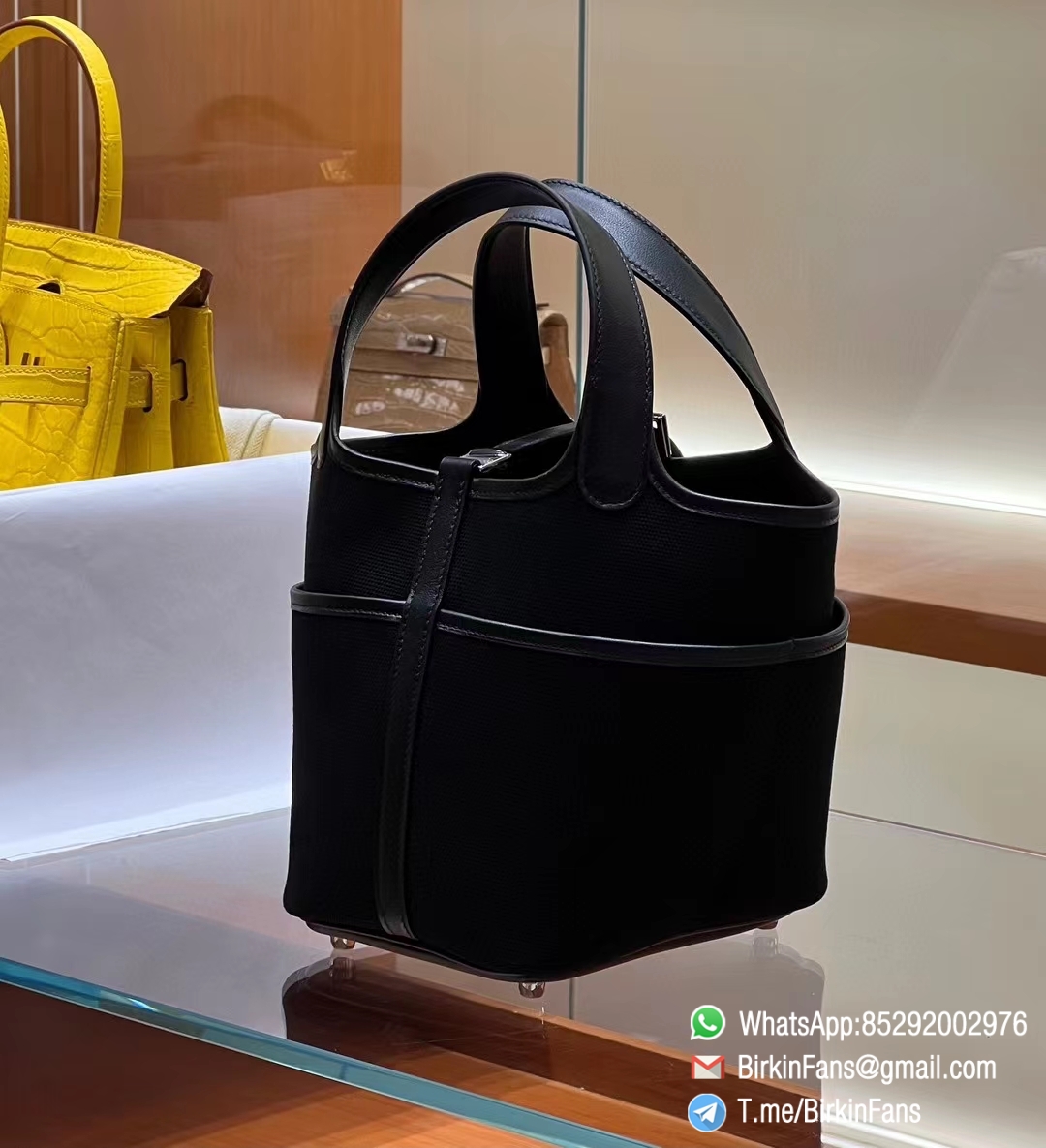 Premium Fake Hermes Cargo Picotin Lock 18 Bag Canvas and Swift Silver Hardware 1 Premium Fake Hermes Cargo Picotin Lock 18 Bag Canvas and Swift Silver Hardware 1