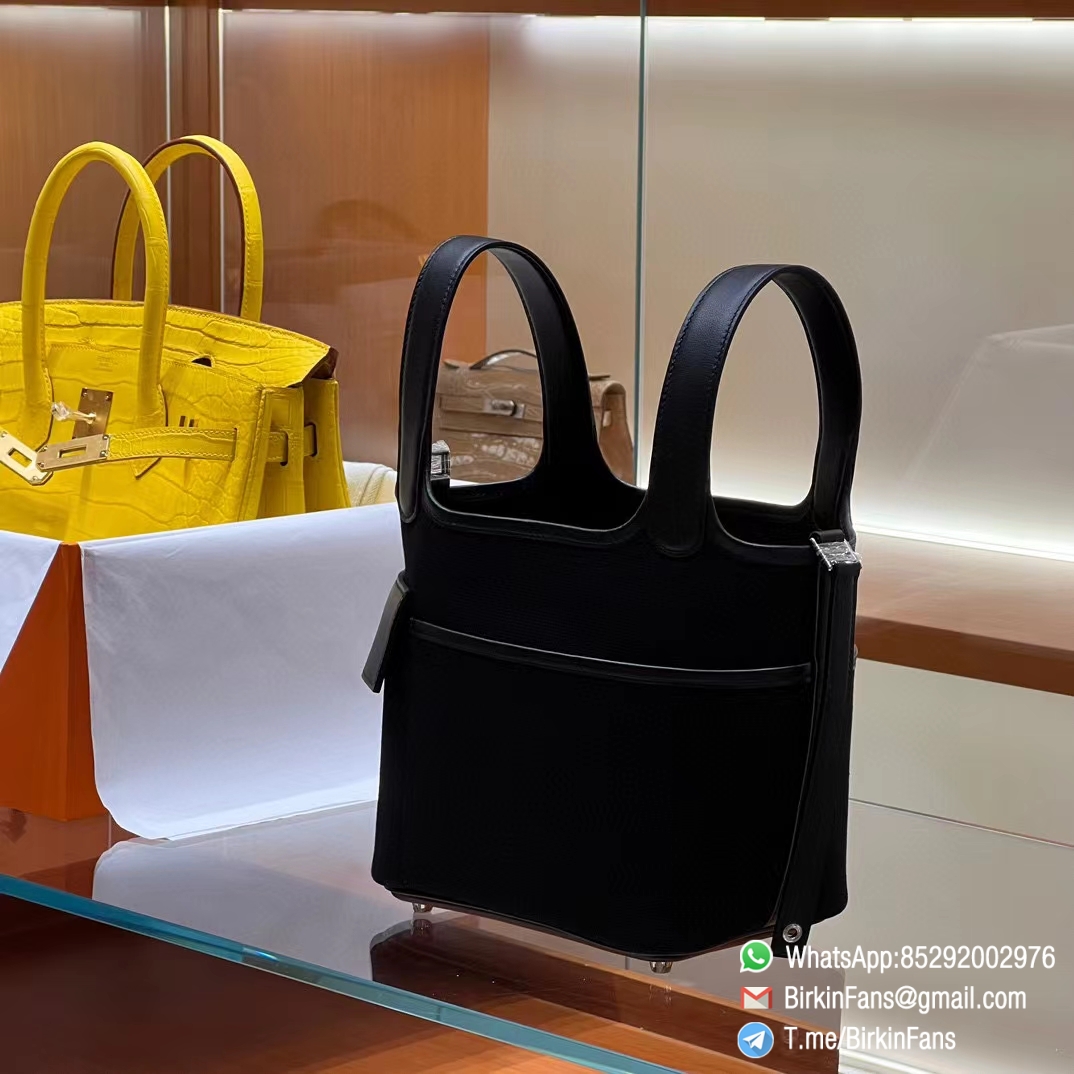 Premium Fake Hermes Cargo Picotin Lock 18 Bag Canvas and Swift Silver Hardware 2 Premium Fake Hermes Cargo Picotin Lock 18 Bag Canvas and Swift Silver Hardware 2