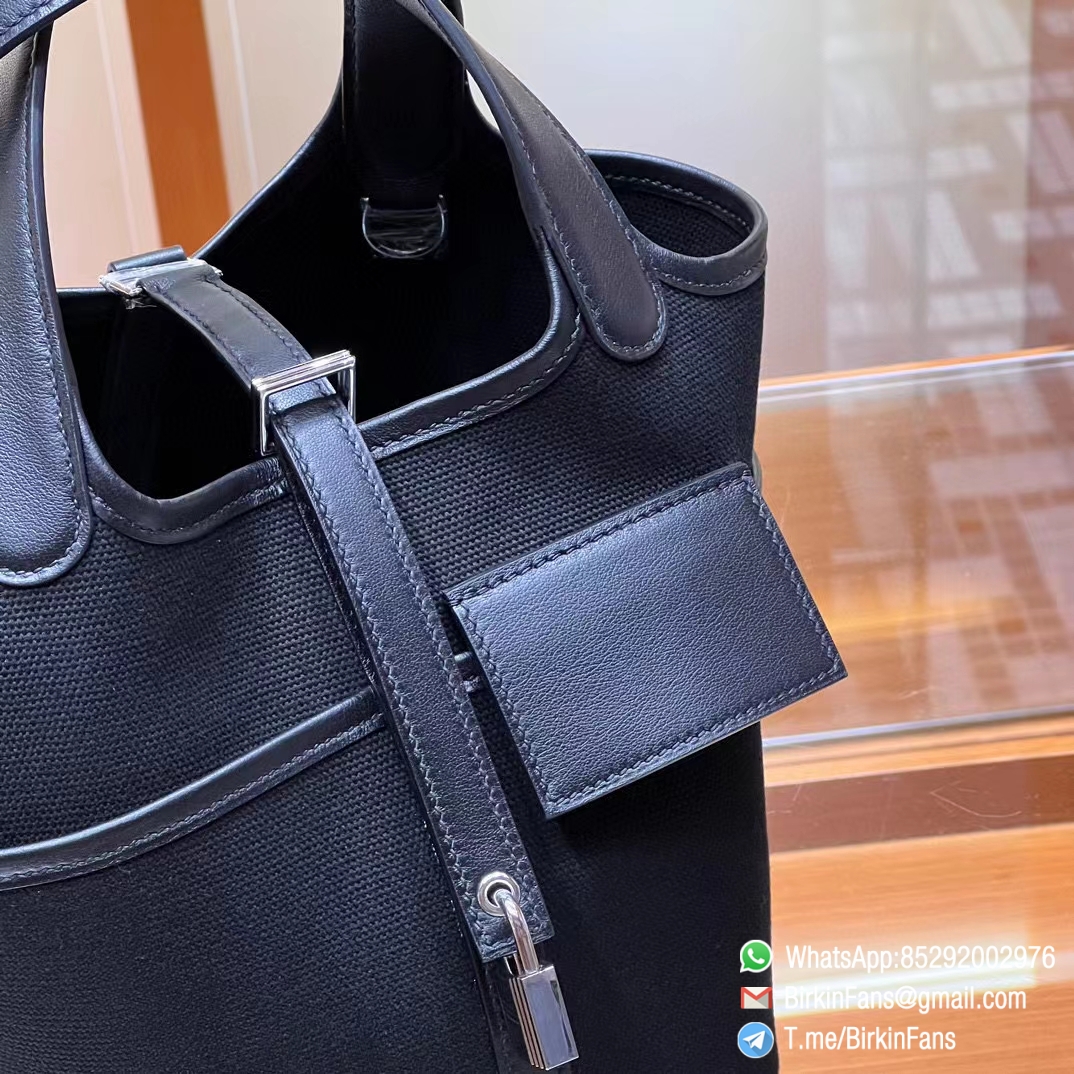 Premium Fake Hermes Cargo Picotin Lock 18 Bag Canvas and Swift Silver Hardware 4 Premium Fake Hermes Cargo Picotin Lock 18 Bag Canvas and Swift Silver Hardware 4