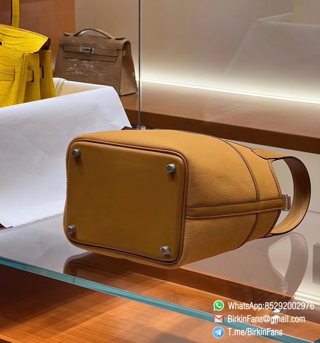 Premium Fake Hermes Cargo Picotin Lock 18cm Bag 37 Gold Canvas and Swift Silver Hardware 5 Premium Fake Hermes Cargo Picotin Lock 18cm Bag 37 Gold Canvas and Swift Silver Hardware 5