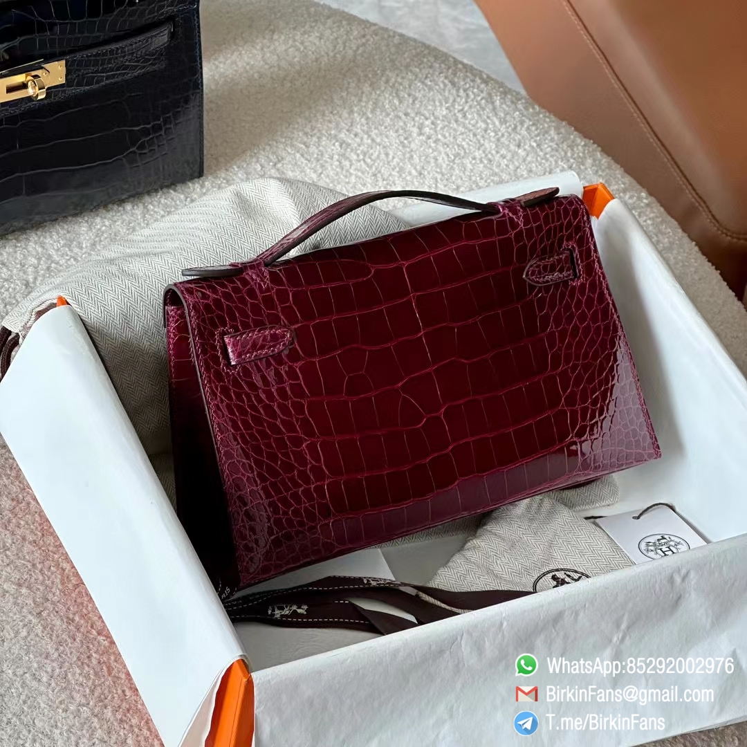 Best Rep Hermes Bags Mini Kelly Bag Bordeaux 57 Alligator Crocodile Leather Gold Hardware 3 Best Rep Hermes Bags Mini Kelly Bag Bordeaux 57 Alligator Crocodile Leather Gold Hardware 3
