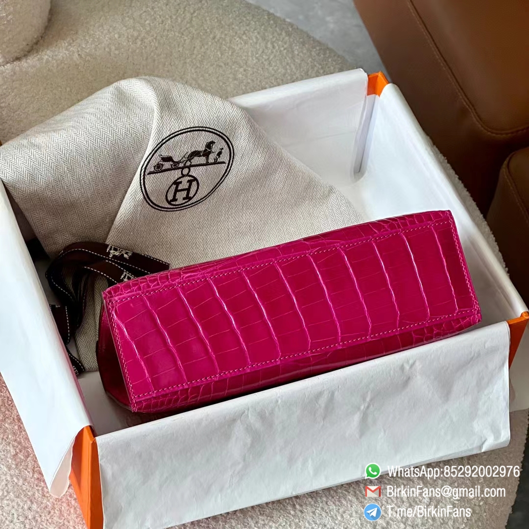 Best Rep Hermes Bags Mini Kelly Bag Rose sheherzade J5 Alligator Crocodile Leather Gold Hardware 5 Best Rep Hermes Bags Mini Kelly Bag Rose sheherzade J5 Alligator Crocodile Leather Gold Hardware 5